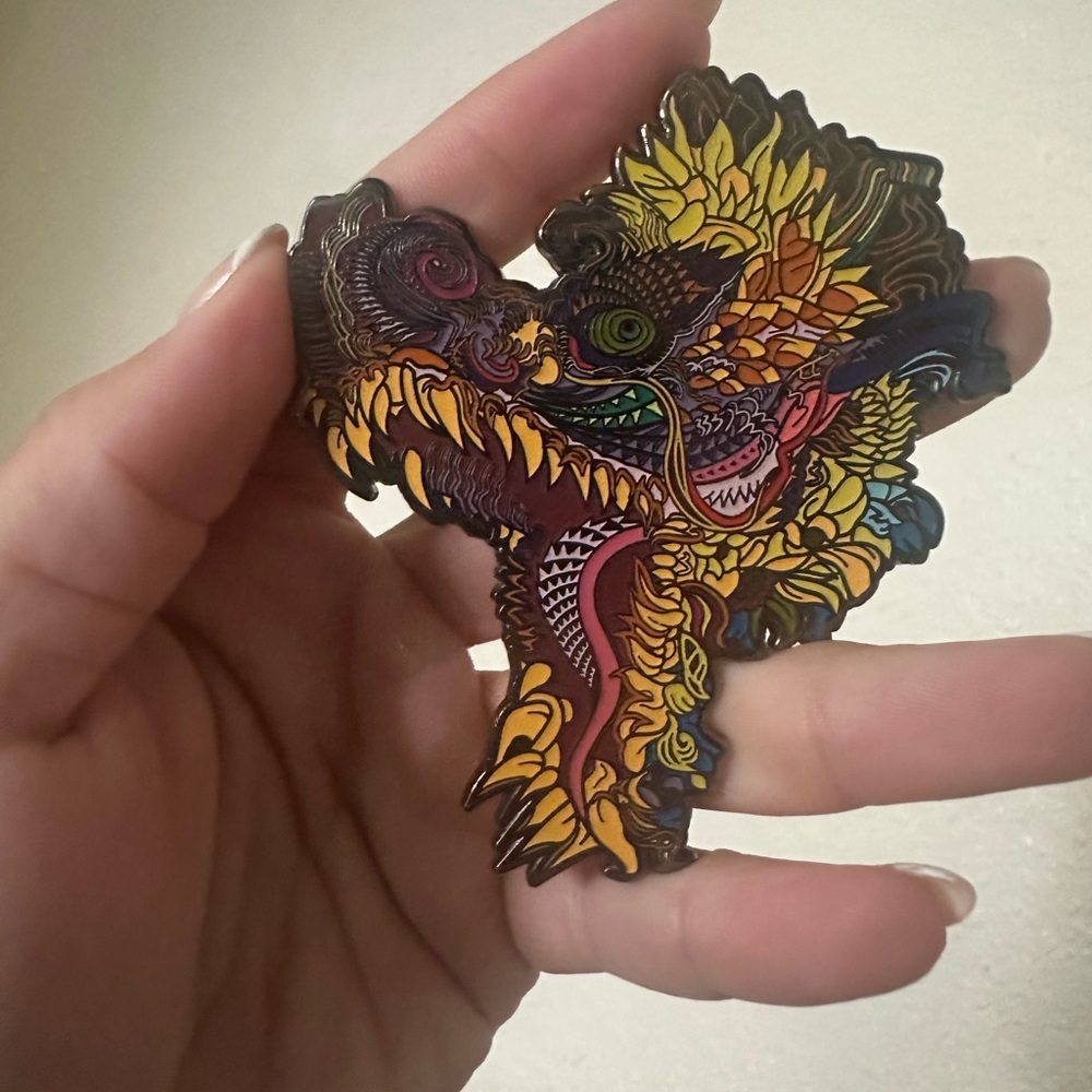 Android Jones Colorful Dragon Enamel Pin